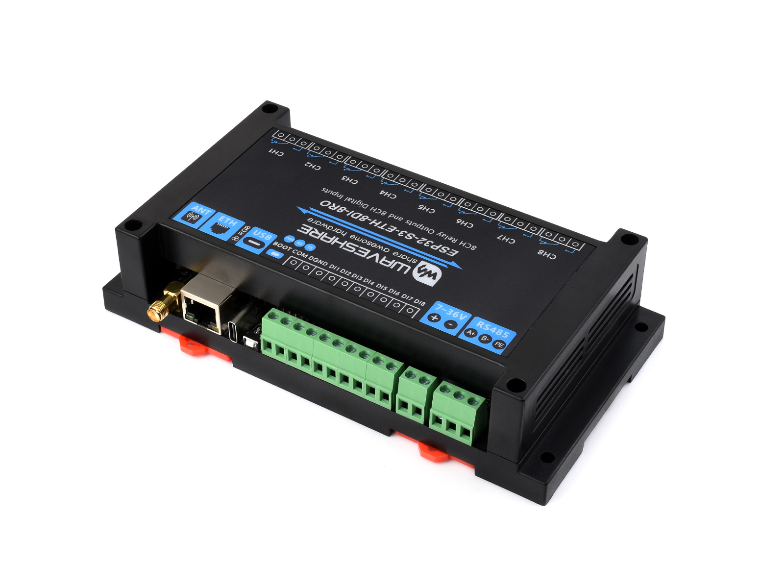 Waveshare Industrial 8-Channel - đánh giá và giá Lolin S3
