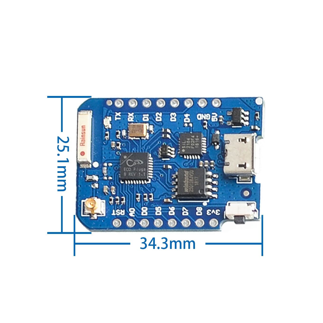 WEMOS D1 Mini Pro 4M 16M Bytes - đánh giá và giá D1 Mini Pro