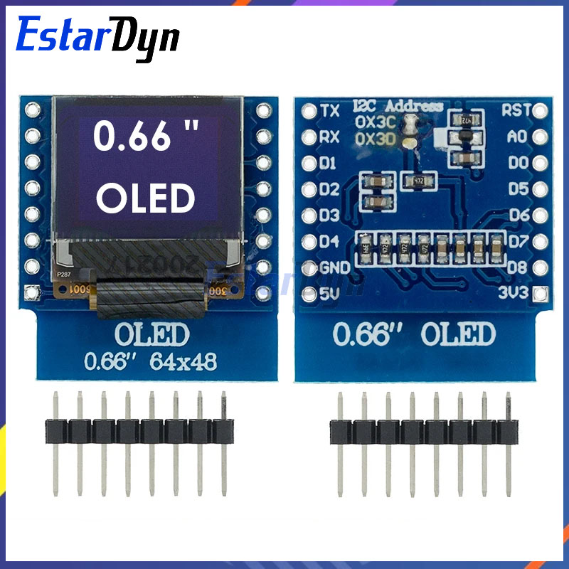 0.66 inch OLED LED LCD Dispaly - đánh giá và giá Wemos D1