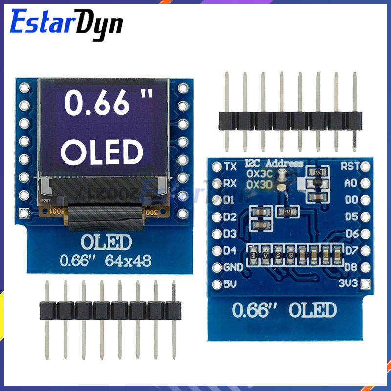 0.66 inch OLED LED LCD Dispaly - đánh giá và giá Wemos D1
