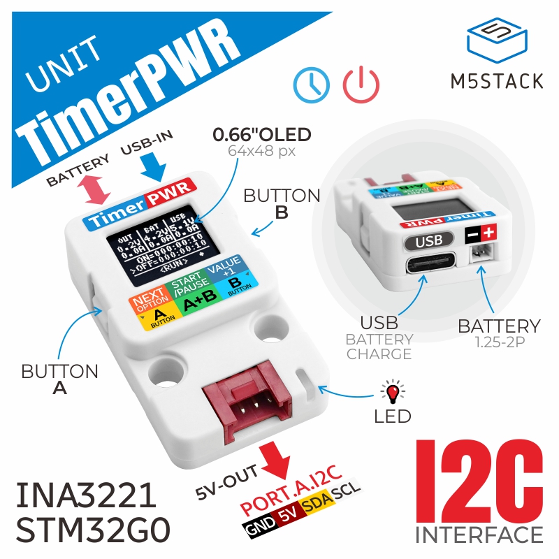 M5Stack Official Timer Power U - đánh giá và giá M5Stack Core2