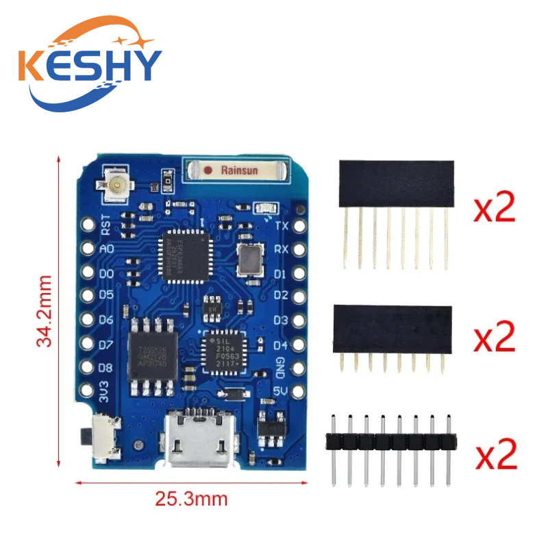 WEMOS D1 Mini Pro 16M Bytes Ex - đánh giá và giá D1 Mini Pro