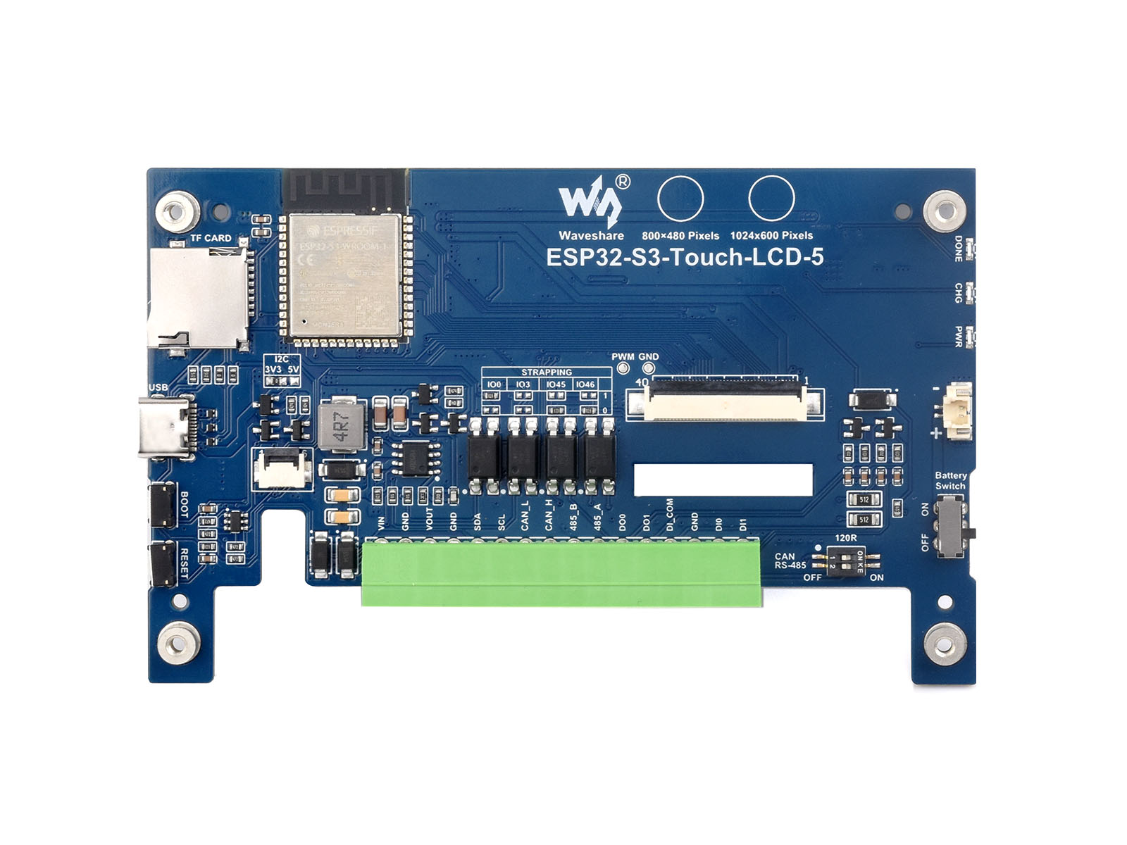 Waveshare ESP32-S3 5inch Capac - đánh giá và giá Waveshare Esp32