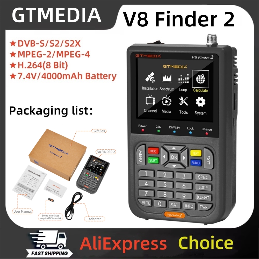 GTMEDIA V8 Finder 2 DVB-S/S2/S - đánh giá và giá Devkitc