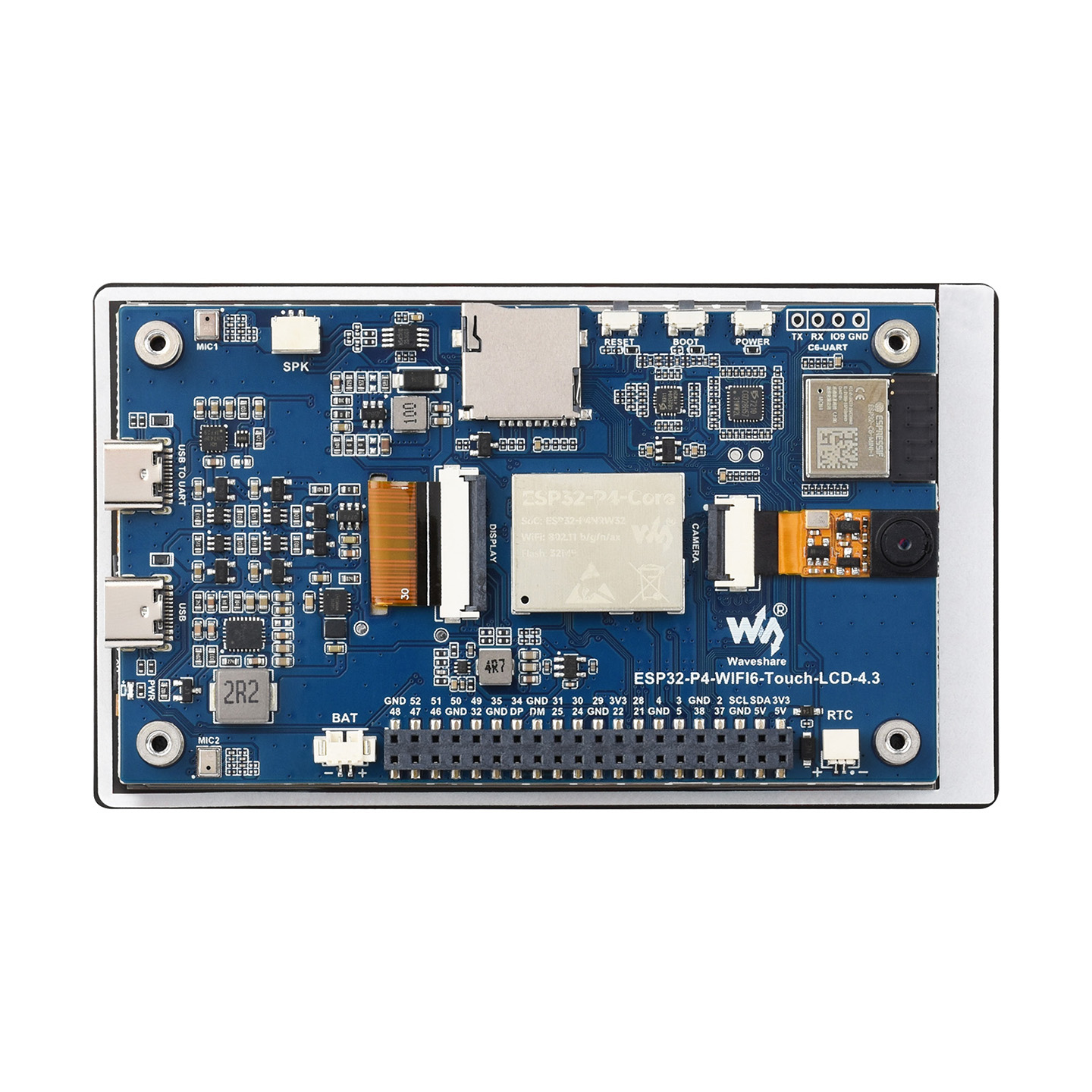 Waveshare ESP32-P4-WIFI6 4.3in - đánh giá và giá Waveshare Esp32