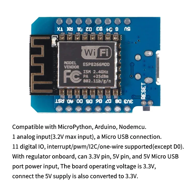 10pcs WeMos D1 Mini Pro V3.0 N - đánh giá và giá D1 Mini Pro