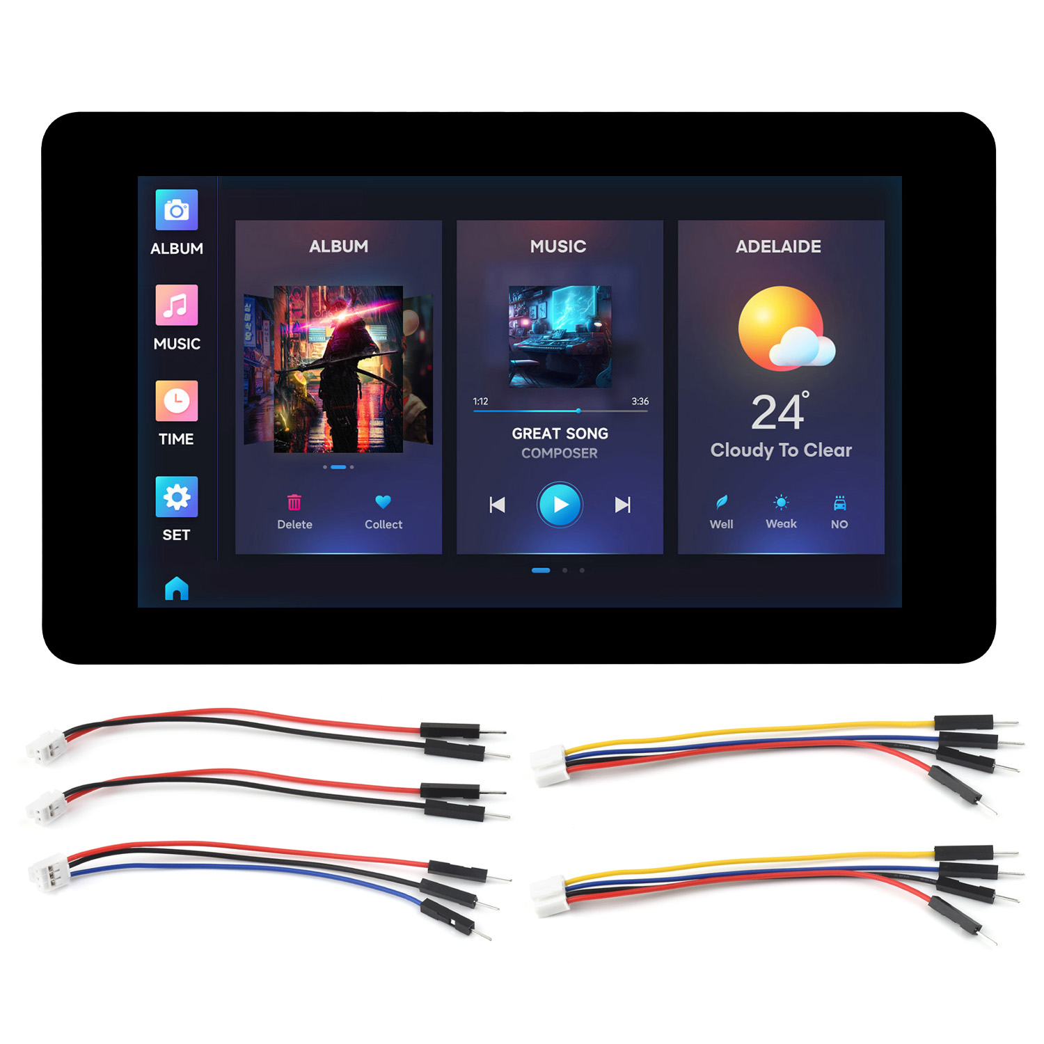 Waveshare ESP32-S3 7inch Capac - đánh giá và giá Lolin S3